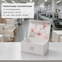Boîte Cadeau Florale Blanche Personnalisable avec Impression, Fermeture Magnétique Rigide, Imprimé Papillon, Vente en Gros Direct Usine, Emballage Plat