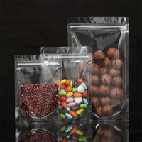 Hersluitbare Zakken Food Grade Doorzichtige Zip Lock Verpakking Voor Voedsel Noten Snack Gedroogde Vruchten Stand-Up Zakje