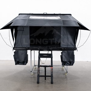 <span class=keywords><strong>Tente</strong></span> de toit latérale en aluminium avec fenêtre en TPU, base alvéolée, 74,5 kg, housse de protection, sac à chaussures, toile, usine OEM - Product Image 1