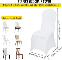 Housses de chaise en Spandex pour événements de mariage Banquet Polyester blanc housses de chaise salon bureau hôtel fête salle à manger housse de chaise