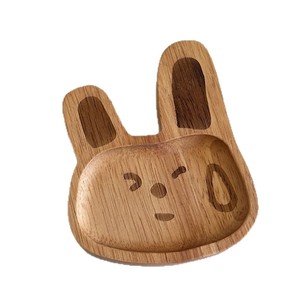 Animal Shape Rubberwood Dipping <b>Sauce</b> Plate Cartoon Design For Party And Tea Drinking - Product Image 5