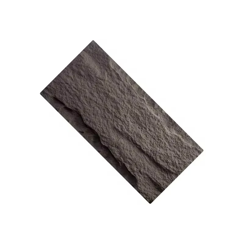 หินเห็ด PU น้ําหนักเบาผนังภายนอกอิฐหินเทียมผนังพื้นหลัง 3D หิน PU ผิว