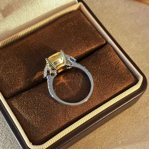 IGI 9k 18k Lab Grown Diamond Luxury 4ct <strong>Cushion</strong> Cut Women's <strong>Wedding</strong> Engagement Yellow Filled Diamond <strong>Ring</strong> 6g Gold Hot-selling - Product Image 3