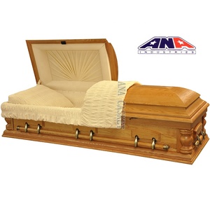 Ataúd de álamo blanco casero de madera barato al por mayor de ANA China para <span class=keywords><strong>los</strong></span> muertos - Product Image 5