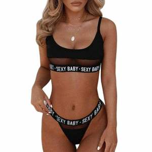 New Sexy Romantic Women's Bra Set Transparent Hollow Letter Sports Bra Sexy Thong Suit for Women - Product Image 2