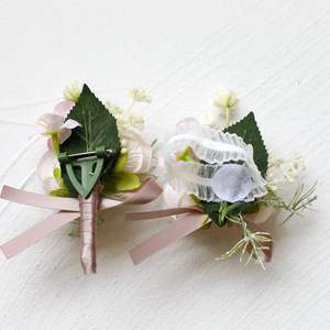 بيع بالجملة الزفاف العريس حفل زفاف حفلة موسيقية الاصطناعي زهرة روز سلسلة بروش الكتف زهرة المعصم الصدر - Product Image 6