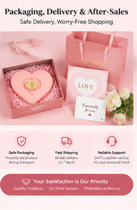 กล่องเครื่องประดับรูปหัวใจสุดโรแมนติก กล่องกระดาษแข็งพรีเมียม พับได้ ดีไซน์ธีมความรัก สำหรับของขวัญวันวาเลนไทน์ วันแต่งงาน วันครบรอบ กล่องของขวัญรูปหัวใจ - Product Image 4