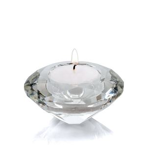 Hot Sale K9 High Quality Crystal Diamond Shape <strong>Tealight</strong> Candle <strong>Holder</strong> for Home and Wedding Decoration Gift Set - Product Image 1