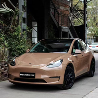 WRAPMASTER 1.52*17 Super Brillant PET Mousse Moka Véhicule Wraps UV Preuve PVC Voiture Vinyle Wrap Rouleau Forme pour Protection Autocollant De Voiture