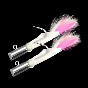 Plume Plomb Jig Hook Jigging Shark Deerskin Thon Hooks <span class=keywords><strong>Sans</strong></span> Barb Leurre De Pêche - Product Image 3
