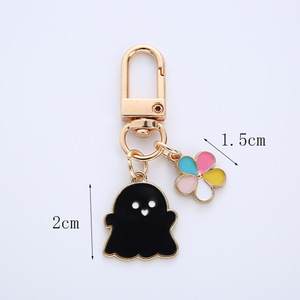 Porte-clés marguerite émaillée colorée, pendentif fleur en métal mignon peint à la main pour <span class=keywords><strong>AirPods</strong></span> et sacs, porte-clés élégants en alliage avec impression UV - Product Image 3