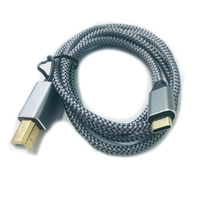 Câble d'imprimante USB 2.0 Type C vers USB B en nylon tressé et aluminium durable de 1,5 m pour la vente en gros