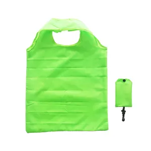 حقيبة تسوق Rpet من البوليستر قابلة للطي وإعادة الاستخدام مناسبة للمتاجر الكبيرة صديقة للبيئة قابلة لإعادة التدوير مخصصة