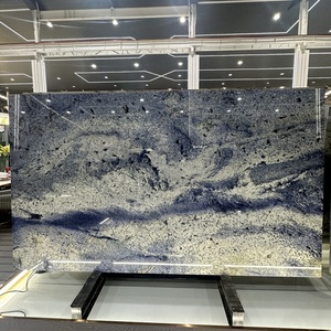 Phong cách hiện đại Brazil màu xanh đá cẩm thạch mơ mộng Sapphire sang trọng đá tấm lớn cắt kích thước không thấm nước Tính năng cho bàn ăn Countertop - Product Image 3