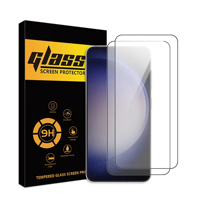 واقي شاشة سهل التركيب من الزجاج المقوى ثلاثي الأبعاد 9H مقاوم للخدش عالي الوضوح لهاتف Samsung S24