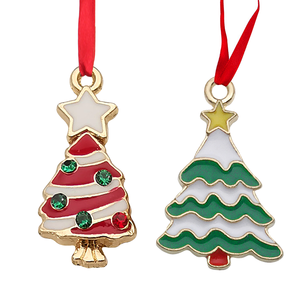Custom Metal Alloy Oil Drop <b>Outdoor</b> <b>Christmas</b> Decorations Snowflake Snowman <b>Wreath</b> Enamel <b>Christmas</b> Tree Hanging Ornaments - Product Image 2