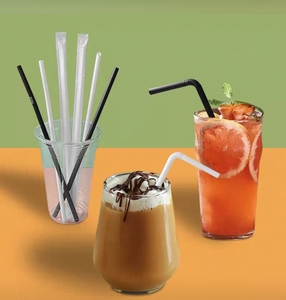 Xiongji đóng gói riêng ống hút PLA dùng một lần 0.6mm Cỡ nòng dài 19cm chịu nhiệt độ cao Mỏng phân hủy sinh học - Product Image 2