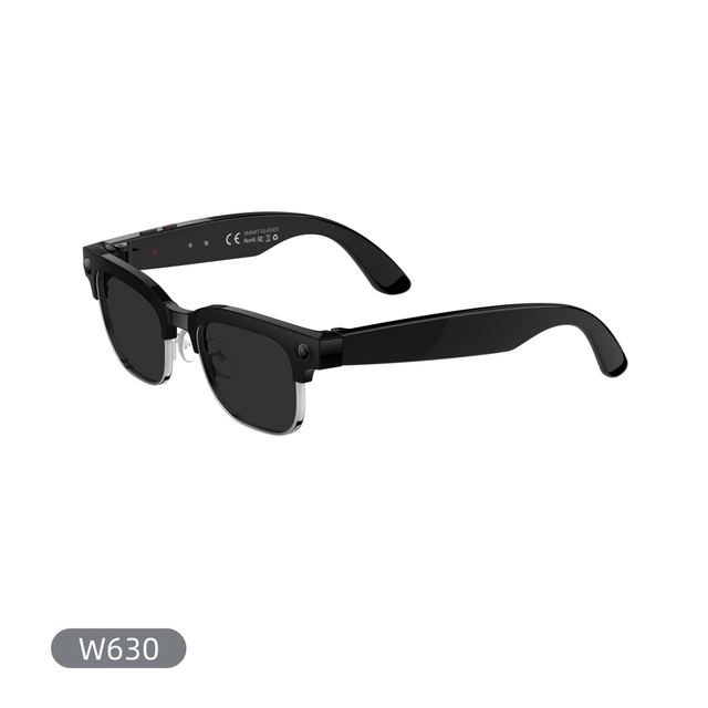 W630 AI Smart Glasses Camera 32MP Photos 4K Stabilized Video Real-Time Translation Recognition Dual-Mic Noise Reduction IP65