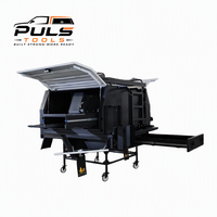 Remorque à plateau en aluminium 4x4 pour camionnette avec cuisine et boîte à outils à vendre