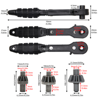 Clé de mandrin 2-en-1 à double tête à cliquet pour perceuse électrique, clé de mandrin rapide bidirectionnelle, accessoire d'outil manuel