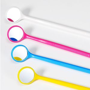 Disposable <b>Plastic</b> Dental Mouth <b>Mirror</b> Individually Packed Oral Examination <b>Mirror</b> Colorful Dental Consumable - Product Image 1