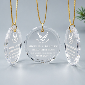 Adorno de Cristal Transparente Grabado Personalizado con el Servicio <span class=keywords><strong>Militar</strong></span>, Regalo Conmemorativo <span class=keywords><strong>para</strong></span> Miembros del Servicio - Product Image 6