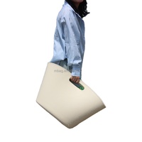 Grand sac de plage en EVA durable, type de fermeture ouverte, motif uni, accessoire de plage imperméable
