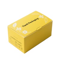 Boîtes cadeaux pliables biodégradables en carton de qualité alimentaire avec logo personnalisé OEM, pour petits sachets de thé, avec séparateur