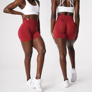 Leggings Cortos Deportivos de Cintura Alta, Cintura Ancha sin Costuras, Shorts Deportivos de Yoga para Mujer - Product Image 3