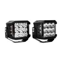 Feux LED de type pod de 5 pouces 120W série 3065 avec DRL ambre, faisceau spot latéral, pour conduite tout-terrain, travail, Jeep, camion, VTT, UTV