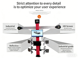 Machine d'alignement des roues haute précision 3D, équipement de diagnostic pour la correction des déviations de l'usure des pneus et du châssis de <span class=keywords><strong>voiture</strong></span> - Product Image 2
