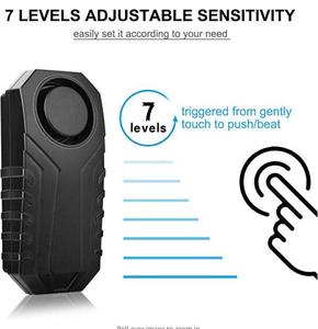 휴대용 무선 원격 제어 자전거 알람 113dB 고음 방수 진동 센서 보안 알람 (자전거, 오토바이, 전기 자전거용) - Product Image 6