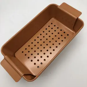 Thép Carbon Mini Thịt Bbq Grill Pan/Loaf Tin Với Khay Có Thể Tháo Rời