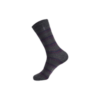 Chaussettes colorées à motif rayé tricoté de style décontracté épais respirant de qualité supérieure pour hommes pour la vente en gros pour le printemps
