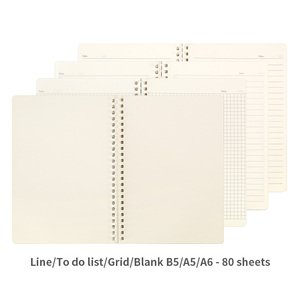 Venta al por mayor para hacer la lista/cuadrícula/líneas/cuaderno encuadernado en espiral de anillo suave de PP transparente en blanco - Product Image 4