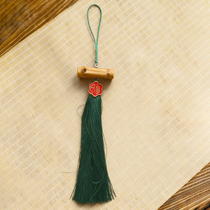 Bamboo Tassel Pendant Key Chain Cord Chinese Style Decorative Accessories For Bag Tea Set Individually Packaged - Product Image 2