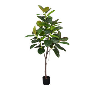 Zhi Ji <b>Artificial</b> Rubber <b>Tree</b> 100cm 200cm Soft Pvc High Simulation Indoor Home Decoration Plant Ornament - Product Image 2