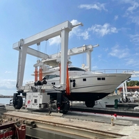 Grue mobile de levage de bateaux homologuée CE, fabriquée en Chine, capacité de 100 à 300 tonnes, pour yachts, avec ensemble complet de boîte de vitesses, moteur et roulement