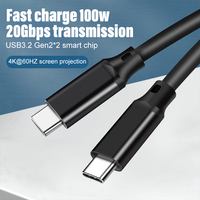 5A chargeur rapide 100W 20Gps Transmission USB Gen2 * 2 câble de données à puce intelligente pour Audio vidéo charge rapide cordon USB-C cordon téléphonique