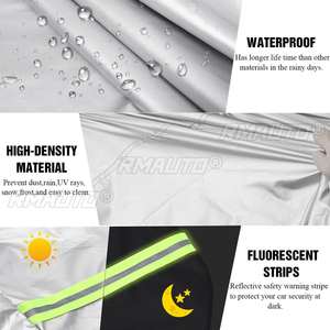 Housse de voiture complète 190T imperméable, anti-UV, anti-poussière, protection extérieure, housse de protection universelle pour SUV, compatible avec VW/Toyota/BMW/Benz/Audi - Product Image 5