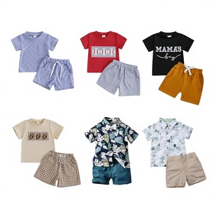 Conjuntos de Camiseta y Pantalones Cortos para Niños, Ropa de Verano para Niños y Niñas, Colores y Estampados Variados, Ropa Casual, Modelo 2026.5 - Product Image 6