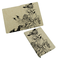 Nouveauté : Cahier en cuir avec couverture en lin textile, sublimation, pages lignées, format A4, A5, A6, personnalisable