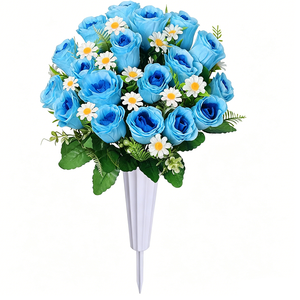 Estacas <span class=keywords><strong>de</strong></span> Flores <span class=keywords><strong>de</strong></span> Rosa Amarilla, Decoración Artificial <span class=keywords><strong>de</strong></span> Plástico para Jardín, Perfecta para Patio, Camino o Porche - Product Image 6