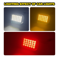 Luz LED de Gálibo Lateral para Camión de 12V 24V, Impermeable y Cuadrada, en Blanco, Rojo y Amarillo, con Encendido Constante y Intermitente, Luz de Despeje y Señalización para Camiones