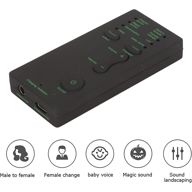 M1 Voice Changer USB External Sound Card with 2 Channels and Perfect Sound for Live Streaming Gaming Computer Microphone Use