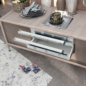 Linsont <span class=keywords><strong>Heavy</strong></span>-<span class=keywords><strong>Duty</strong></span> 3-D Có Thể Điều Chỉnh Giấu Đầy Đủ Mở Rộng Mềm-Đóng Undermount Đồ Nội Thất Bằng Thép Tủ Cho Nhà Bếp Hiện Đại - Product Image 2