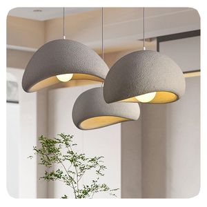 Abat-jour <span class=keywords><strong>en</strong></span> résine de style nordique, luminaires suspendus <span class=keywords><strong>en</strong></span> corde, éclairage de plafond de salle à manger, suspension simple - Product Image 4
