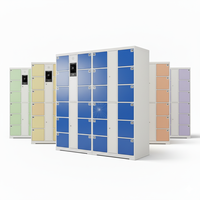 Casier à colis intelligent Linqu avec code QR électronique, assemblé, durable, résistant à la rouille, système d'accès par code-barres, portes et étagères personnalisables