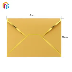New Design Wholesale Customized Logo Western Color Envelope Pearlescent Paper Wedding Envelope
