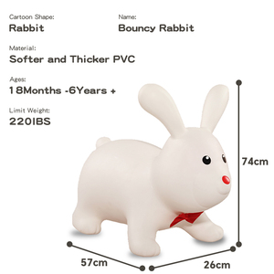 Şişme at atlama Kids 'sürme oyuncak kırmızı kabarık at Hop oyuncak tavşan hazne at hayvan Ride-On oyuncaklar çocuklar için toptan - Product Image 4